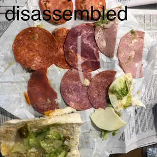 Potbelly sub disassembled