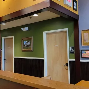 Seperate his and hers restrooms