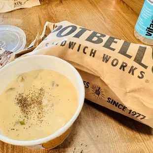 Potato soup was pretty delicious!