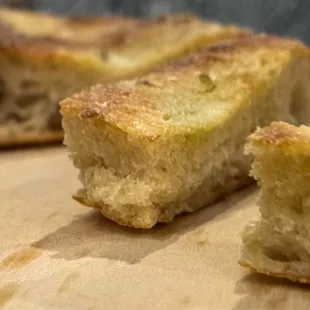 Freshly baked focaccia