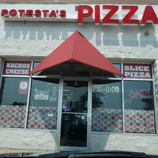 the front of the restaurant