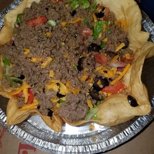 I was reading someone's review about the taco salad so I ordered one wow awesome