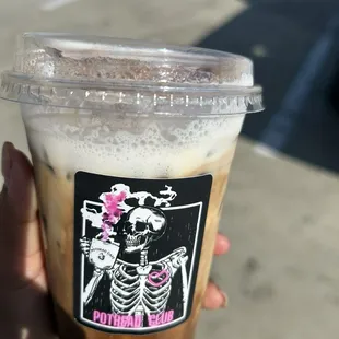 Champurrado Iced Latte with Cinnamon Cold Foam