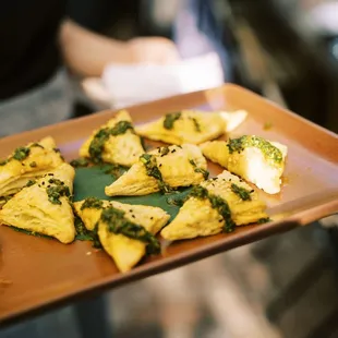 Herb jam and ricotta bourekas (photo: Annie Hall Photography)