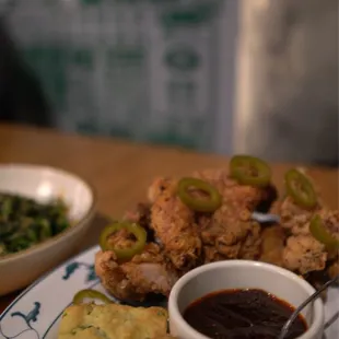 Salt &amp; Pepper Chicken with Scallion Biscuits