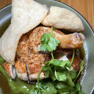 Crispy Drunken Chicken with Shrimp Chips