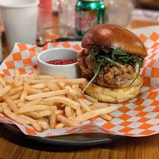 Salt & Pepper Chicken Sandwich with French Fries