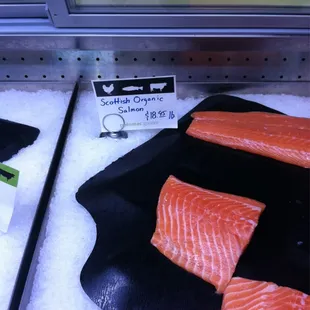 $18.95 for organic salmon..good meats and fish. Good ready made foods too!