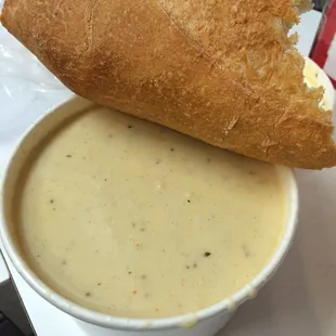 Corn and crab chowder (does not come with bread on the side, must purchase separately)