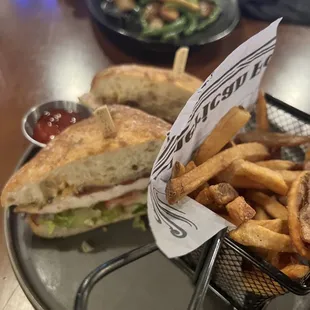 Chicken BLT Sandwich  Pan-Roasted Half Chicken w/potatoes &amp; green beans