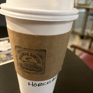 Delicious hot Horchata