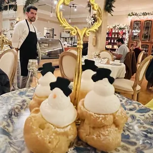 Christmas Tea - snowman pastries