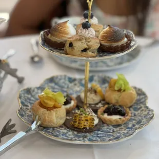 a plate of pastries