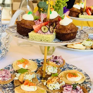 a variety of appetizers