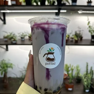 Ube milk tea