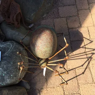 a rock and a pair of boots