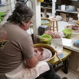 Andrew the owner working his magic!