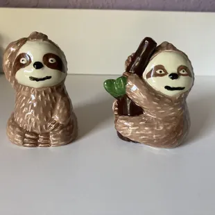 Salt and pepper shakers after being fired
