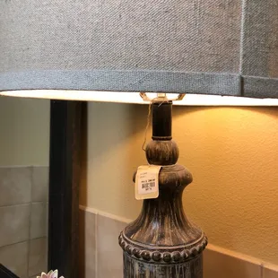 Fabric lamp in the bathroom will set you back nearly three hundred bucks. Germs are complimentary