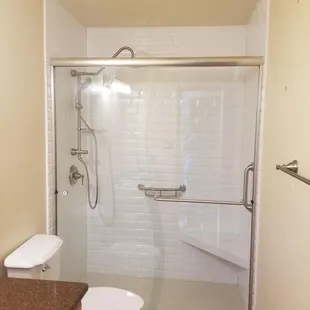 Basic tub to shower conversion with Re-Bath's subway tile