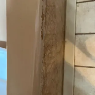 The laminate is peeling.