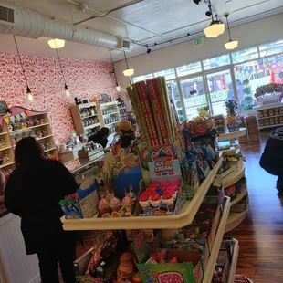 a woman shopping in a store