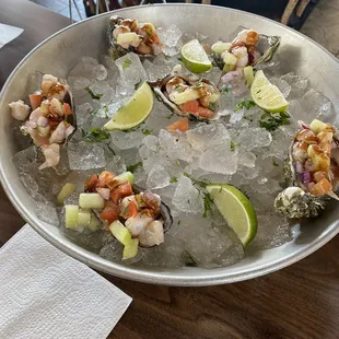 a platter of seafood