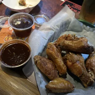 Maple bacon and Korean bbq sauces. Both fantastic