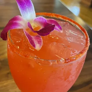 Specialty punch (nonalcoholic) with li hing mui rim - yummy!