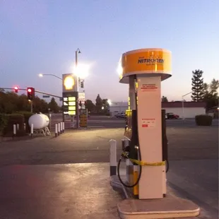 a gas pump at a gas station