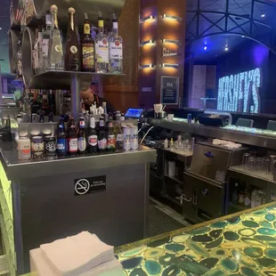a view of the bar area