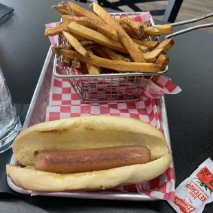 Hot dog. Son actually ate some of it which is truly a miracle.