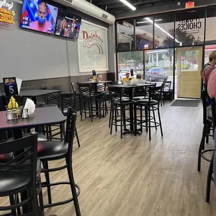 the inside of a restaurant