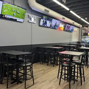 View from back to front of bar