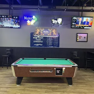 Pool table and TV's