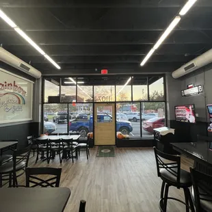 Looking out to the square