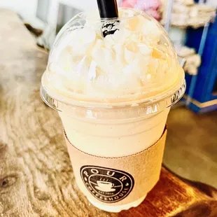 a cup of iced coffee