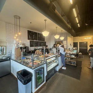 the interior of a coffee shop