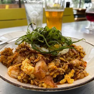 Pork Belly &amp; Shrimp Fried Rice with and egg