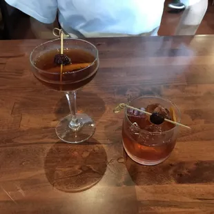 Manhattan and an old fashioned. Both really good.