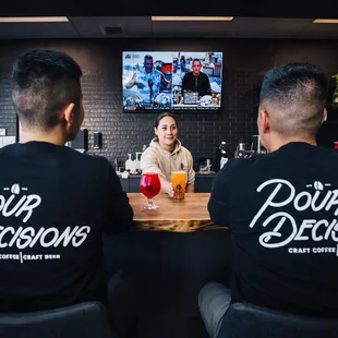 Meet up with friends for beer and sports.