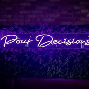 purple neon sign