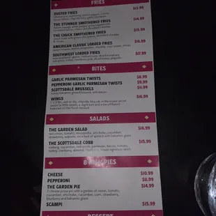 Food menu