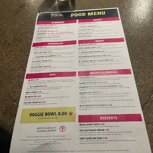 Food menu