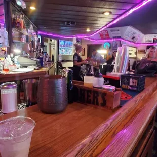 Small bar, cool vibe.