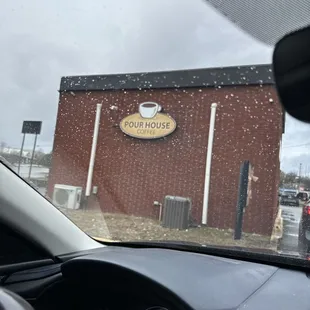 a view from inside a car