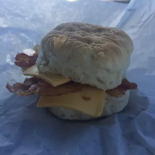 Bacon and cheese biscuit