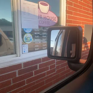 Checking out the drive through!