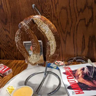 Bavarian pretzel with beer cheese