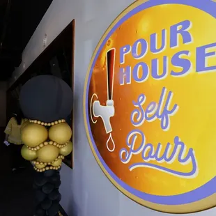 a sign for pour house